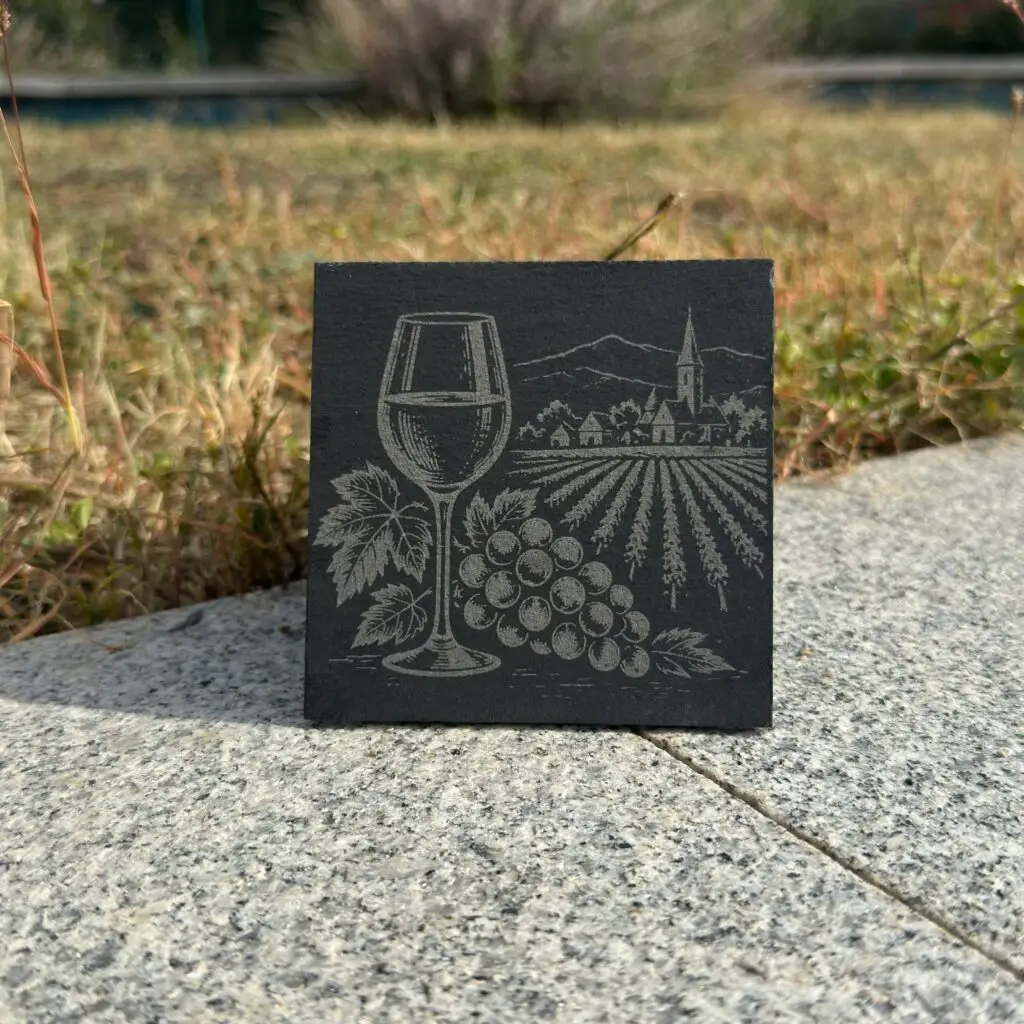 Dessous de verre en ardoise Collection Alsace 10x10