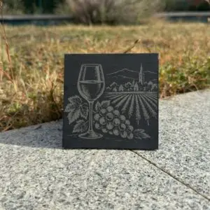 Dessous de verre en ardoise Collection Alsace 10x10 – Image 6